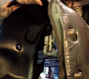 Cleaned Wheel Arch Liner for an Aston Martin DB9